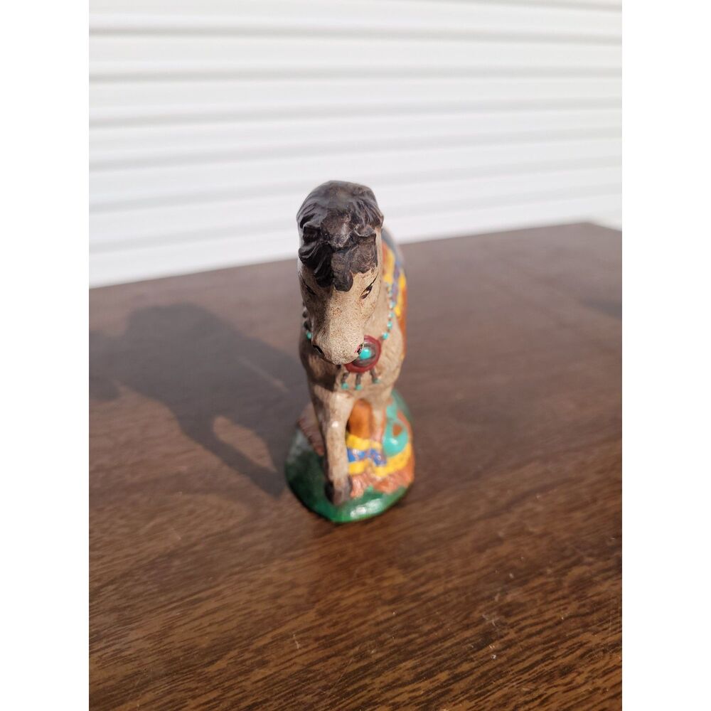 Vintage Hand-Painted Ceramic Horse Figurine - Mid-Century Southwest Decor - Picture 3 of 5